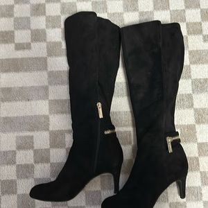 BCBG Black Tall Suede Boots